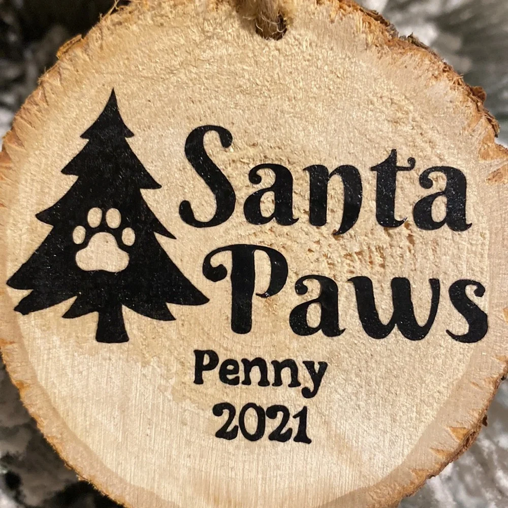 Personalized Santa Paws Ornament